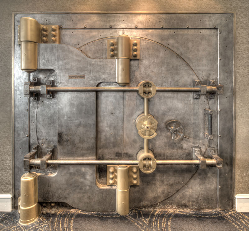 Vintage, Bank, Vault, Door, accent, architectural, accent, photography