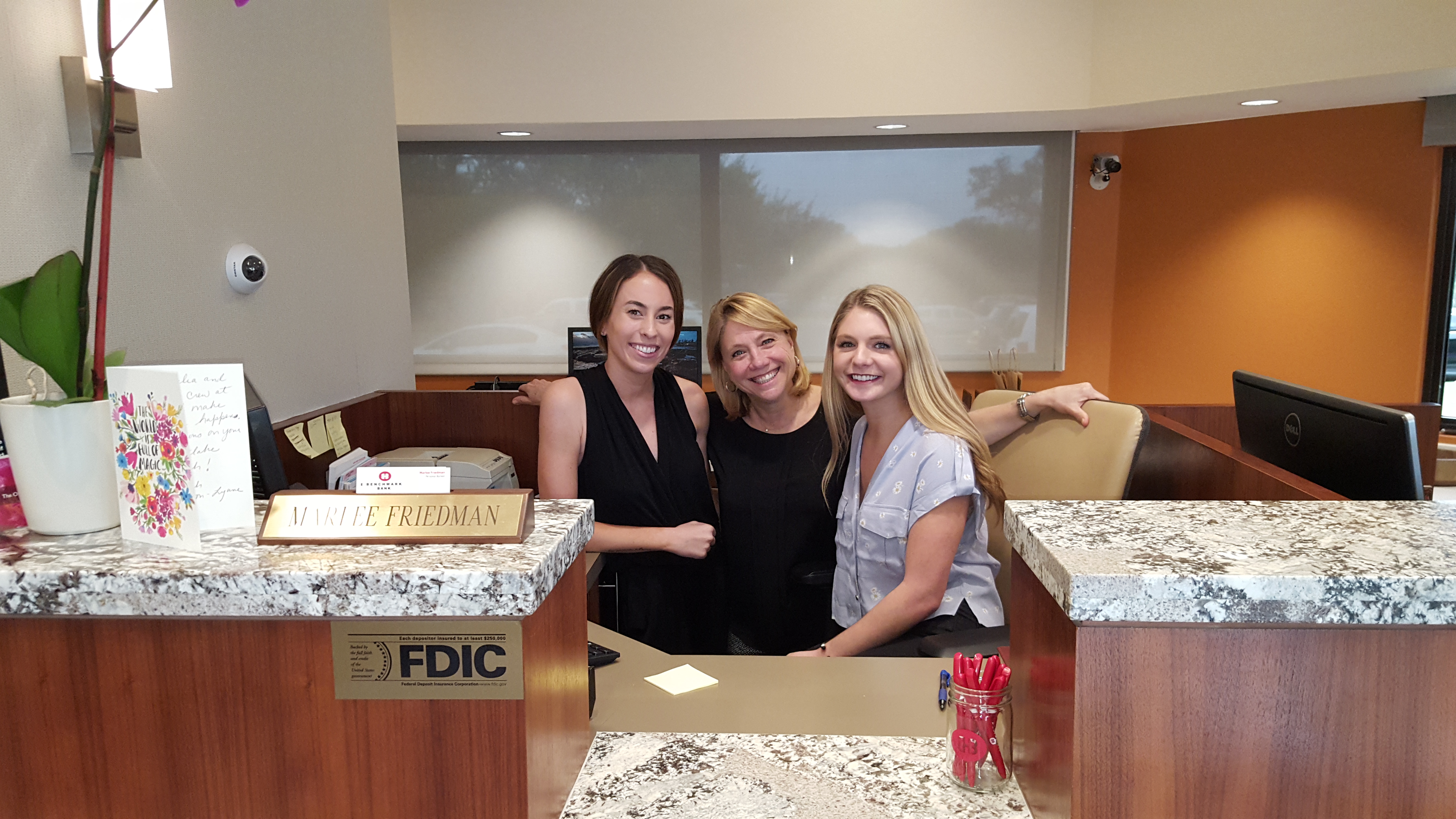 Taylor, Sheila, Marlee, Ladies of Benchmark Bank in Westlake