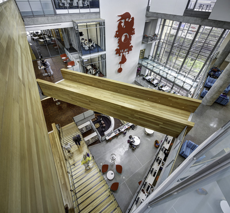 Architectural photo shoot at the new Austin Public Library breezway