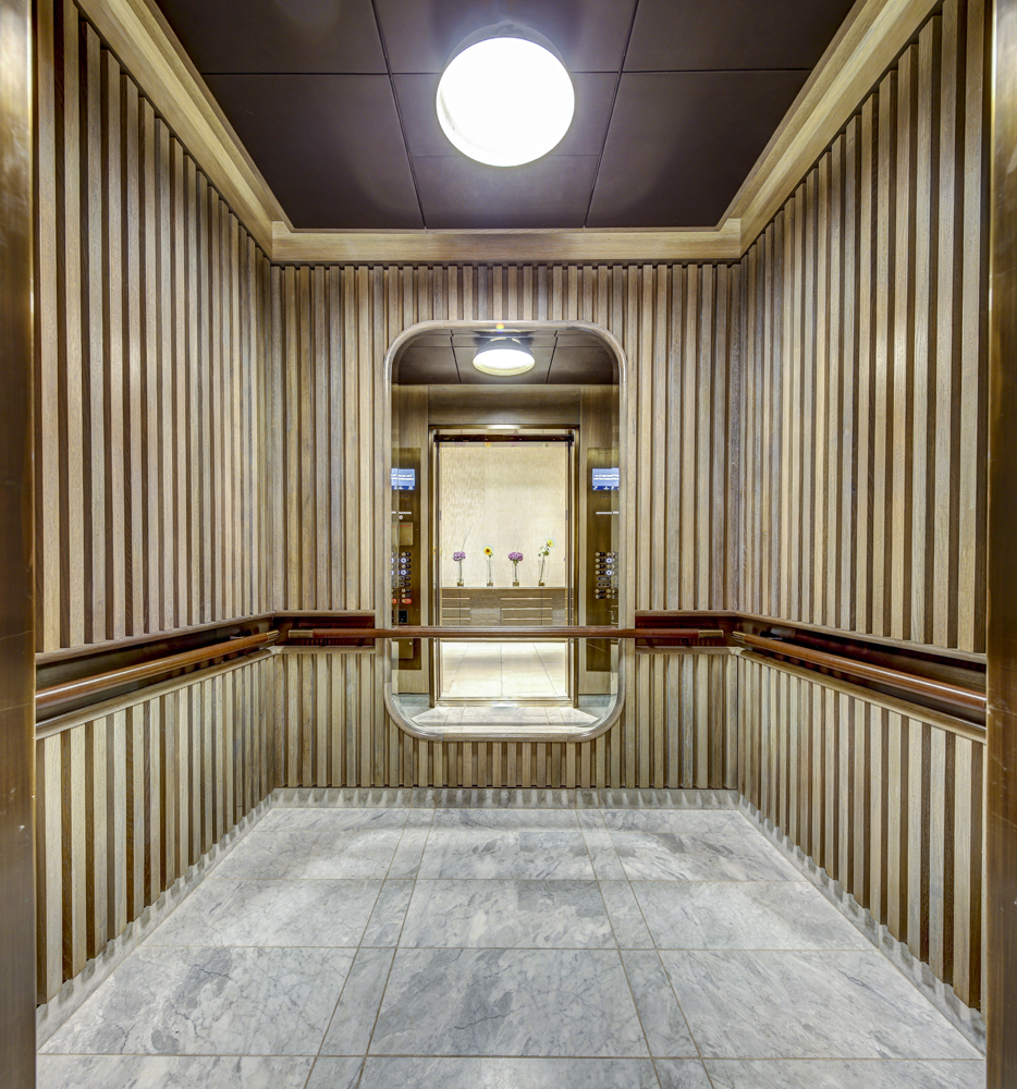 Interior Hotel Lobby Ecklund Elevator in Four Seasons Hotel Austin photography by Johnny Stevens photoraphy