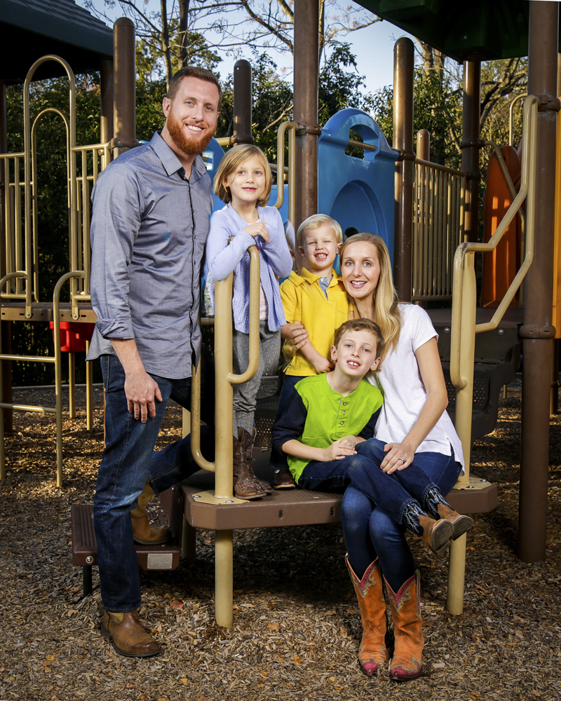 Shelton Family family portrait Austin at playground