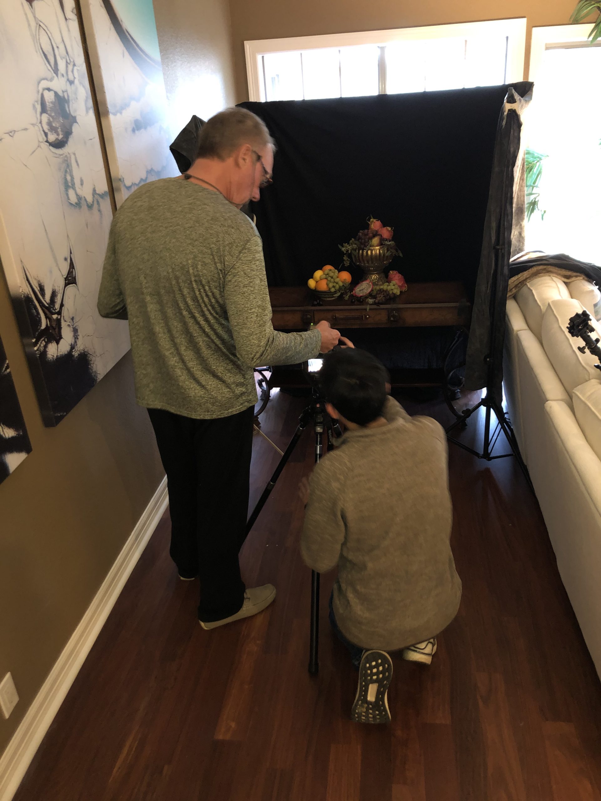 Set up for Floral Fine Art photography austin Johnny Stevens