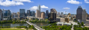 Austin San Antonio Cityscape blended